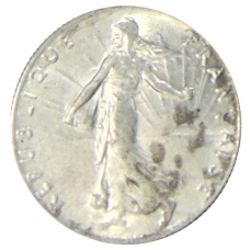 Монета 50 сантимов 1917 года Франция (реверс)