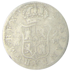 Монета 2 реала 1778 года Испания (реверс)