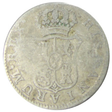 Монета 2 реала 1785 года Испания (реверс)