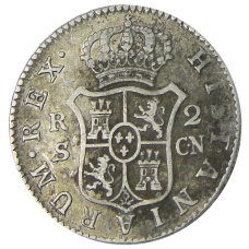 Монета 2 реала 1801 года Испания (реверс)