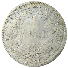 Монета 1 марка 1875 года A Германия (аверс)