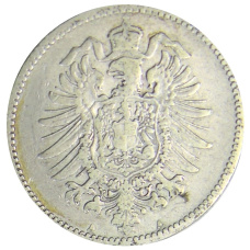 Монета 1 марка 1875 года A Германия (реверс)