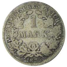 Монета 1 марка 1875 года D Германия (аверс)