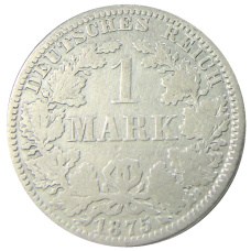 Монета 1 марка 1875 года A Германия (аверс)