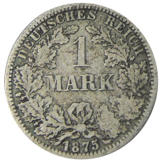 Монета 1 марка 1875 года A Германия (аверс)