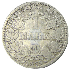 Монета 1 марка 1875 года A Германия (аверс)