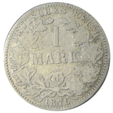 Монета 1 марка 1876 года A Германия (аверс)