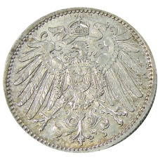 Монета 1 марка 1914 года A Германия (реверс)