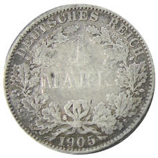 Монета 1 марка 1905 года A Германия (аверс)