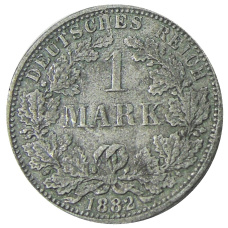 Монета 1 марка 1882 года A Германия (аверс)