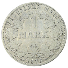 Монета 1 марка 1873 года A Германия (аверс)