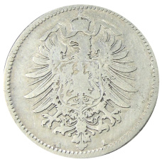 Монета 1 марка 1873 года A Германия (реверс)