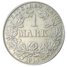 Монета 1 марка 1914 года A Германия (аверс)