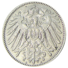 Монета 1 марка 1914 года A Германия (реверс)