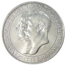 Монета 3 марки 1911 года А Германия (Пруссия) — Бреславский университет (аверс)