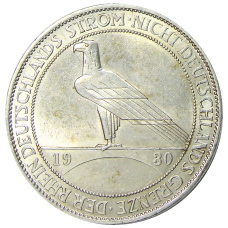 Монета 5 рейхсмарок 1930 года A Германия «Освобождение Рейнской области (Рейнланда)» (аверс)