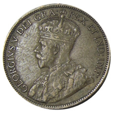 Монета 1 цент 1919 года Канада (реверс)