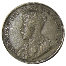 Монета 1 цент 1919 года Канада (реверс)