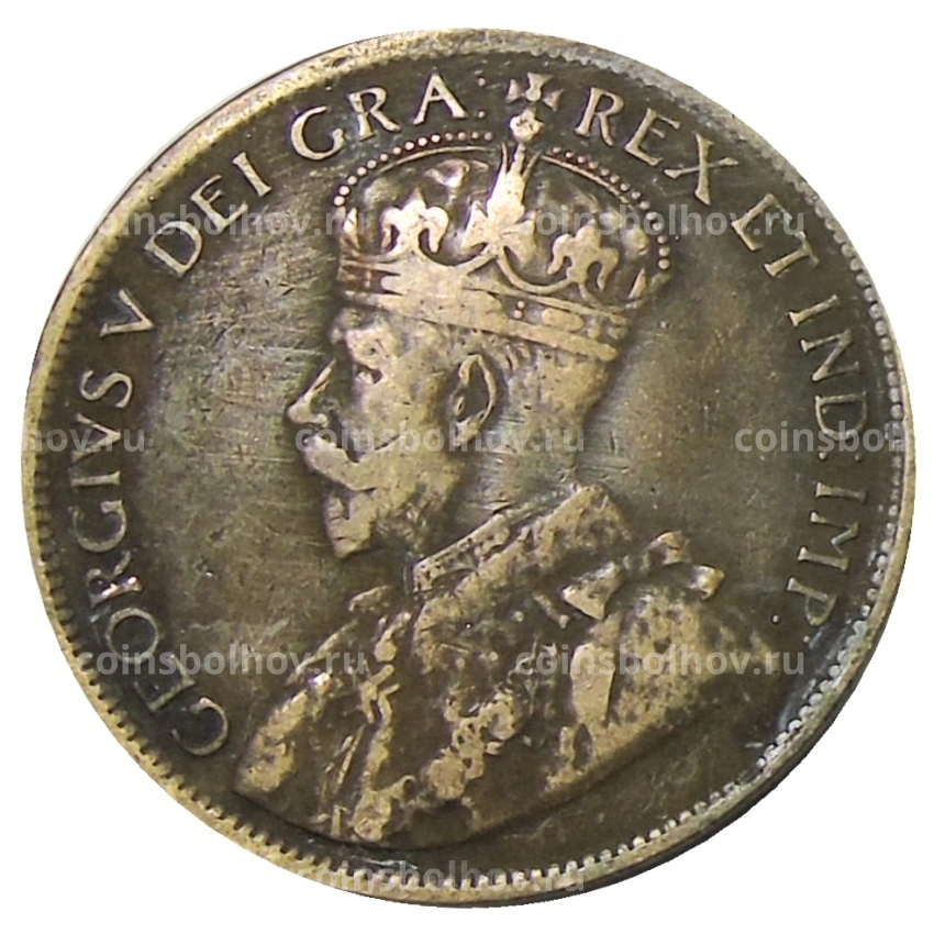 Монета 1 цент 1919 года Канада (вид 2)