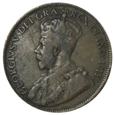 Монета 1 цент 1919 года Канада (реверс)