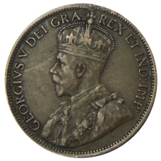 Монета 1 цент 1918 года Канада (реверс)