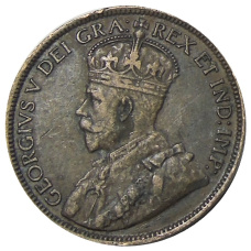 Монета 1 цент 1918 года Канада (реверс)