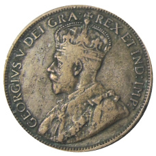 Монета 1 цент 1915 года Канада (реверс)