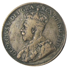 Монета 1 цент 1915 года Канада (реверс)