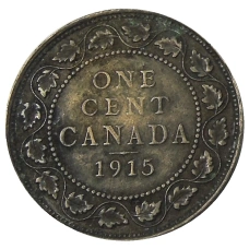 Монета 1 цент 1915 года Канада (аверс)