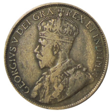 Монета 1 цент 1913 года Канада (реверс)