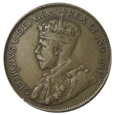 Монета 1 цент 1912 года Канада (реверс)