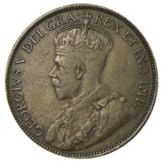 Монета 1 цент 1913 года Канада (реверс)