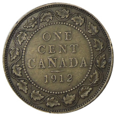 Монета 1 цент 1912 года Канада (аверс)