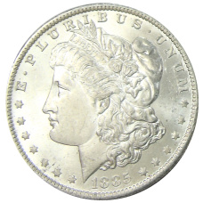 Монета 1 доллар 1885 года O США «Доллар Моргана» (аверс)