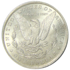 Монета 1 доллар 1884 года O США «Доллар Моргана» (реверс)