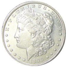 Монета 1 доллар 1896 года США «Доллар Моргана» (аверс)
