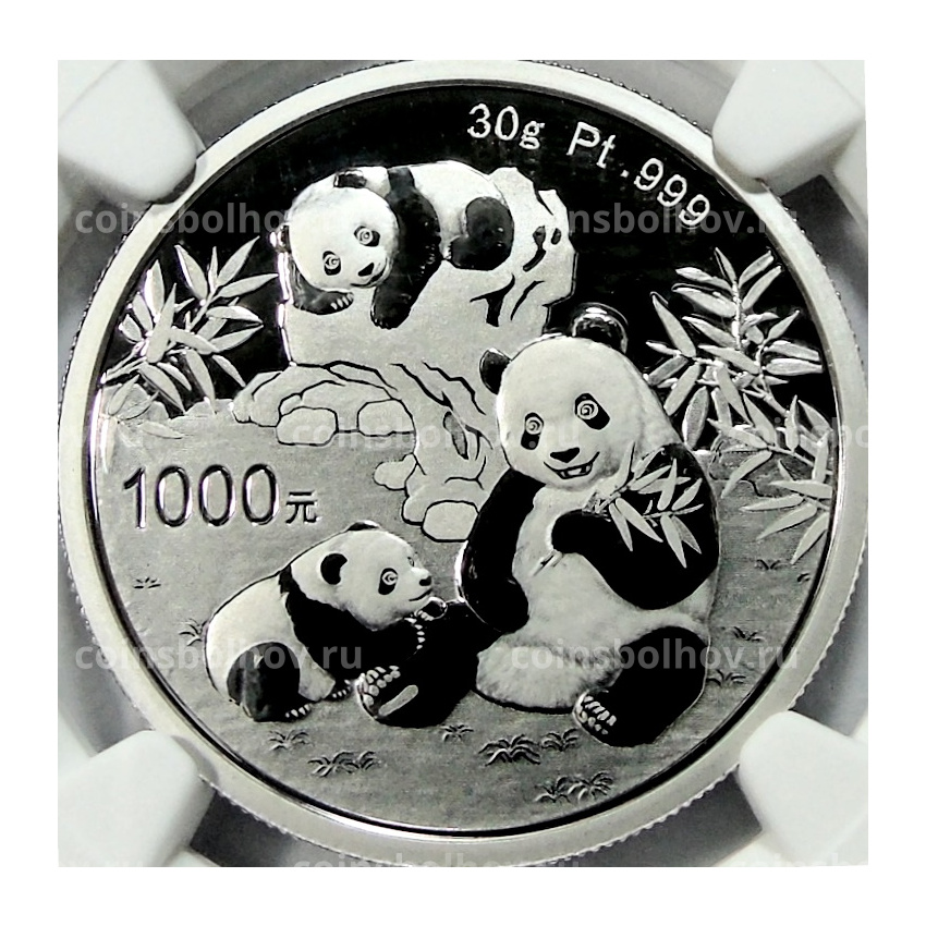 Монета 1000 юаней 2025 года Китай «Панда» (в слабе NGC PF 70 ULTRA CAMEO)