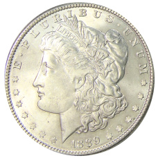 Монета 1 доллар 1889 года США «Доллар Моргана» (аверс)