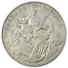 Монета 1 талер 1865 года Германские государства — Бавария (аверс)