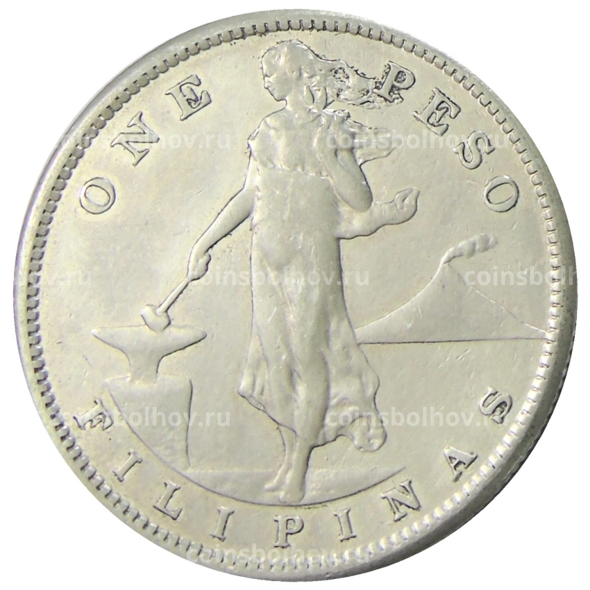 Монета 1 песо 1907 года Филиппины (Администрация США)