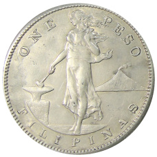 Монета 1 песо 1908 года Филиппины (Администрация США) (аверс)