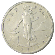 Монета 1 песо 1909 года Филиппины (Администрация США) (аверс)