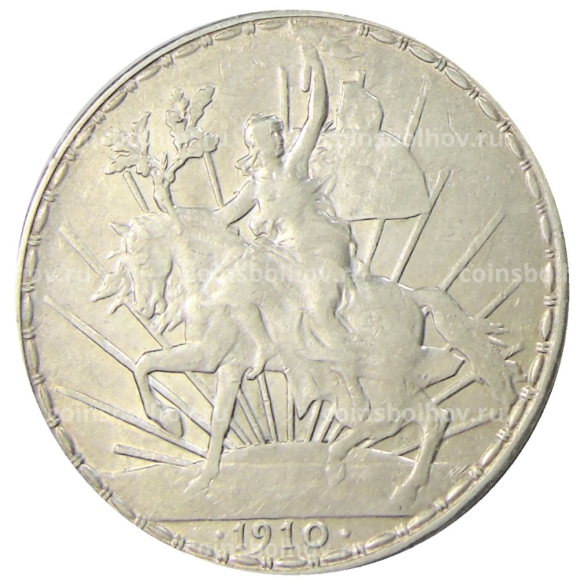 Монета 1 песо 1910 года Мексика