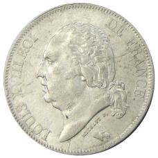 Монета 5 франков 1817 года W Франция (аверс)