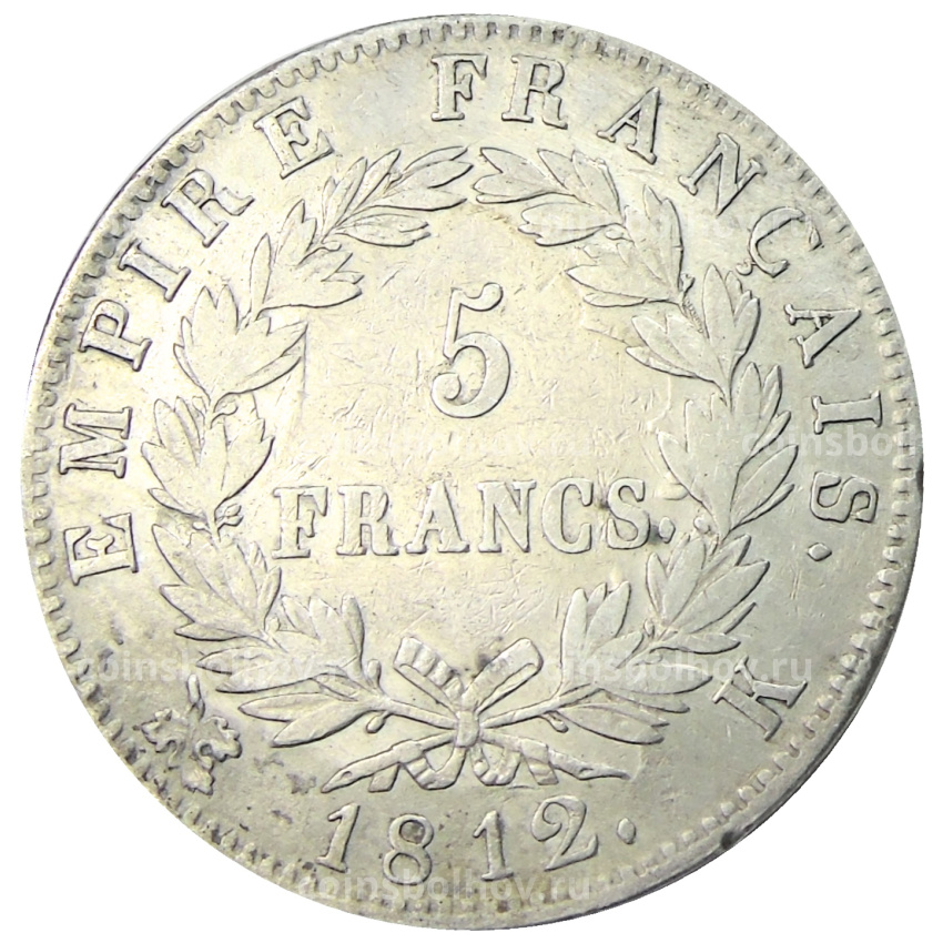 Монета 5 франков 1812 года K Франция