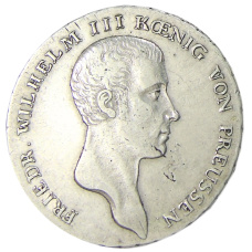 Монета 1 рейхсталер 1815 года A Германские государства — Пруссия (аверс)