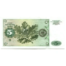 Банкнота 5 марок 1960 года Германия (вид 2)