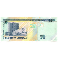 Банкнота 50 лемпир 2019 года Гондурас (вид 2)