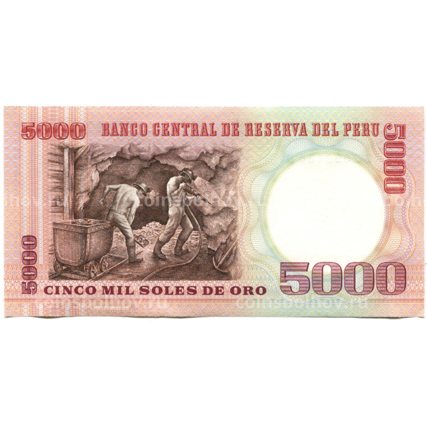 Банкнота 5000 солей 1985 года Перу (вид 2)