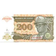 Банкнота 200 заиров 1994 года Заир